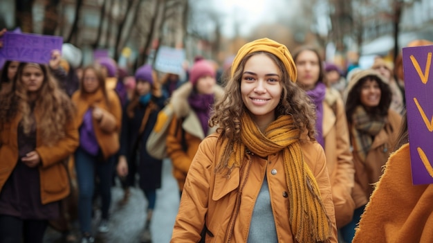 Des femmes protestent pour leurs droits à la fête des femmes