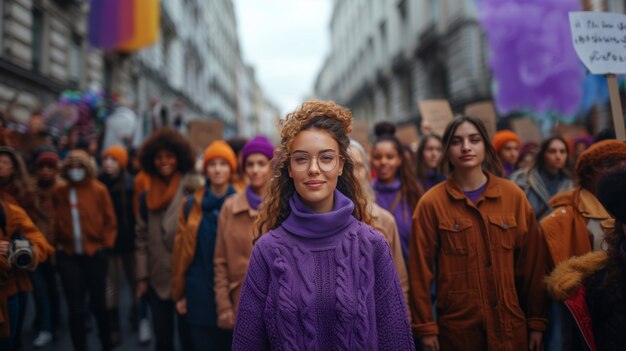 Des femmes protestent pour leurs droits à la fête des femmes