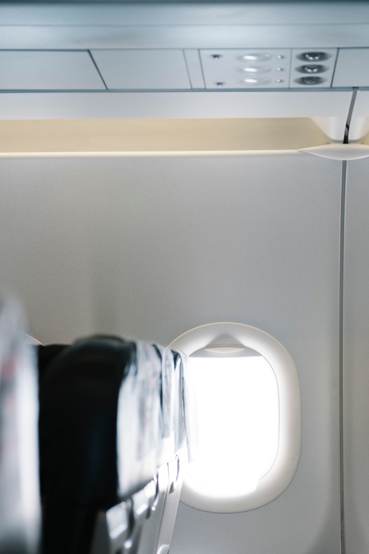 Photo gratuit fenêtre d'avion