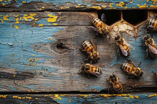 Une ferme d'abeilles de près