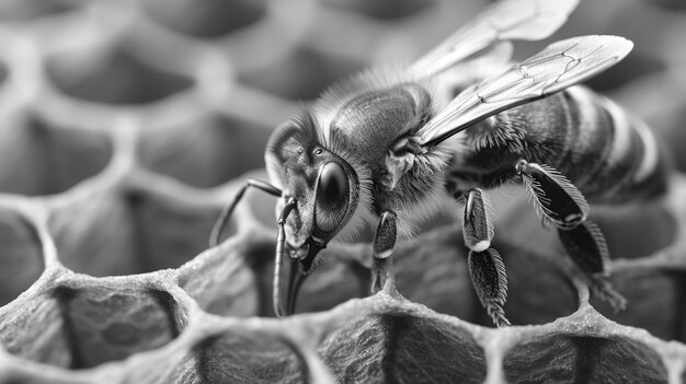 Une ferme d'abeilles de près