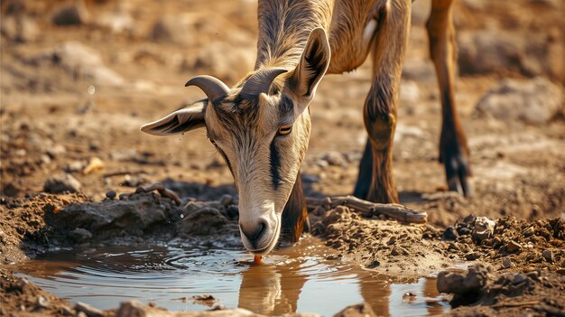 Photo gratuite ferme de chèvres photoréaliste