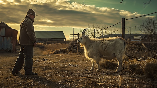 Photo gratuite ferme de chèvres photoréaliste