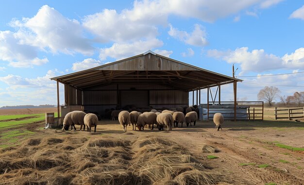 Ferme de moutons photoréaliste