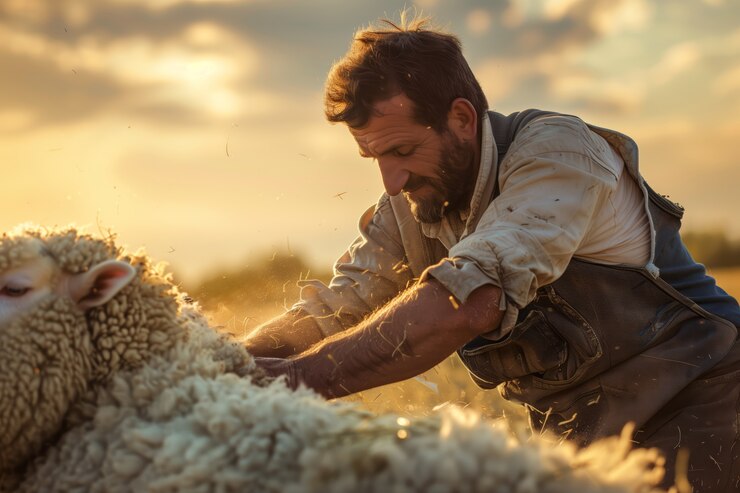 Photo gratuit ferme de moutons photoréaliste