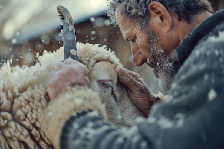 Photo gratuit ferme de moutons photoréaliste