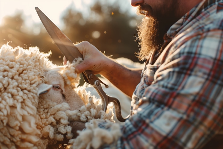 Photo gratuit ferme de moutons photoréaliste