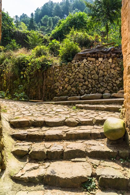 Fermes dans un ancien village