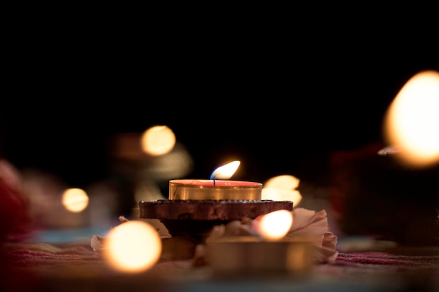 Photo gratuite fête de diwali de la tradition des lumières