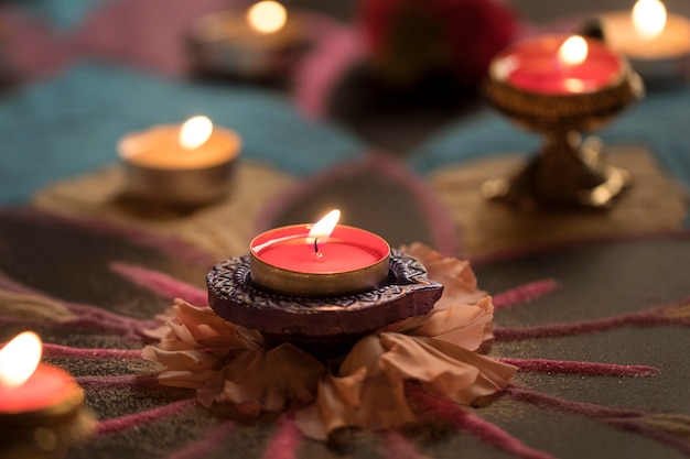 Fête de Diwali de la tradition des lumières