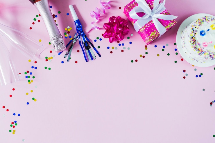 Photo gratuit fête et gâteau d&#39;anniversaire