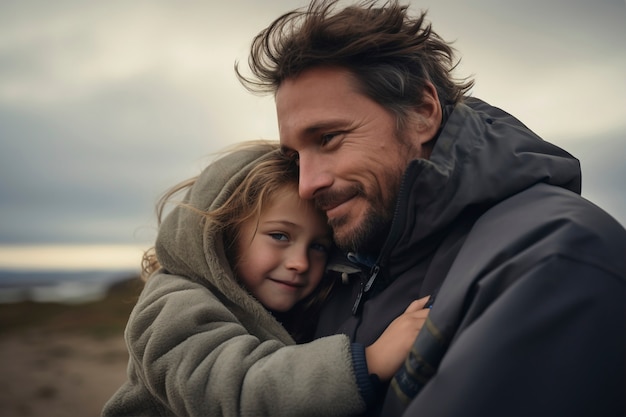 Photo gratuite fête des pères avec l'enfant