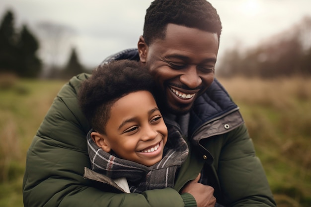 Photo gratuite fête des pères avec l'enfant