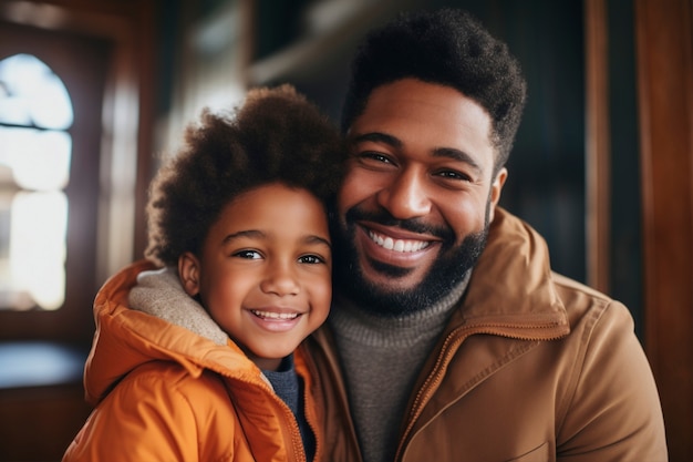 Photo gratuite fête des pères avec l'enfant