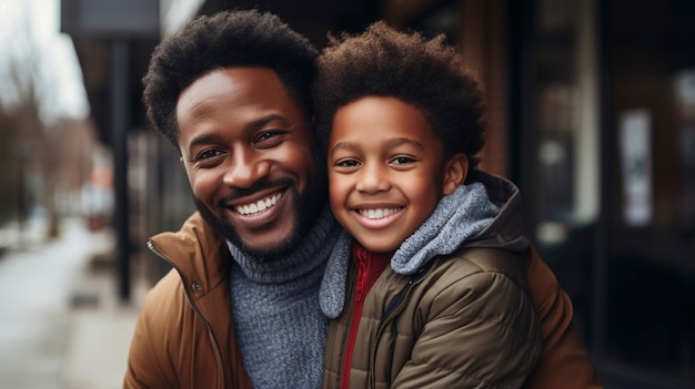 Photo gratuite fête des pères avec l'enfant