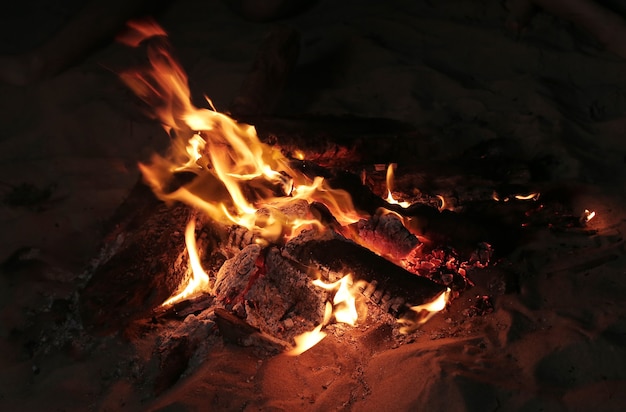 Feu de joie à la plage