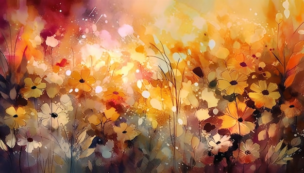 Photo gratuite le feuillage d'automne vibrant définit la beauté peinte de la nature générée par l'ia
