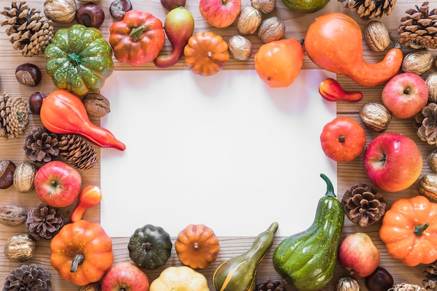 Feuille entre composition de chicots et légumes