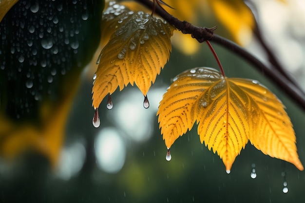 Photo gratuite une feuille avec des gouttes d'eau dessus