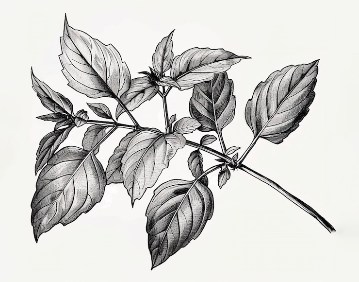 Photo gratuit feuille vintage monochrome dans le style de l'art en ligne