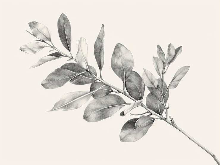 Photo gratuit feuille vintage monochrome dans le style de l'art en ligne