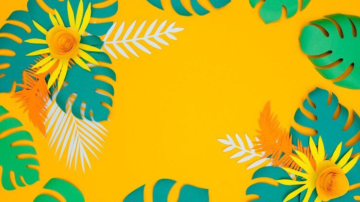 Photo gratuit feuilles et fleurs colorées