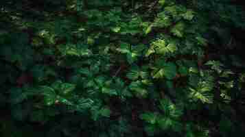 Photo gratuite feuilles vertes de la forêt ai image générée