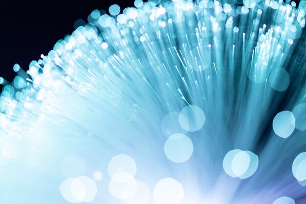 Fibre optique bleue