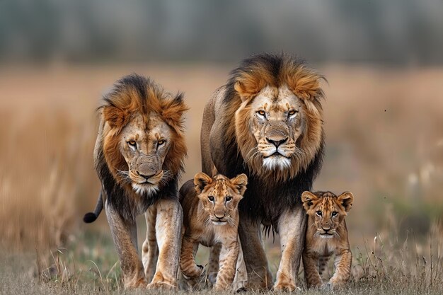 La fierté du lion dans la forêt sèche