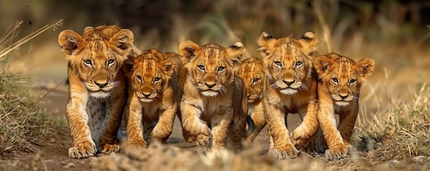 La fierté du lion dans la forêt sèche
