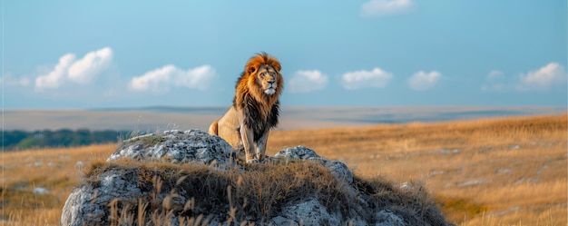 La fierté du lion dans la forêt sèche