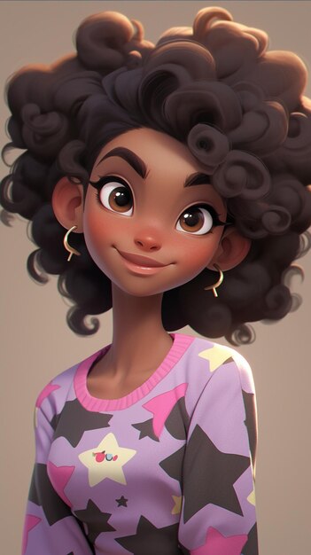 Une fille afro.