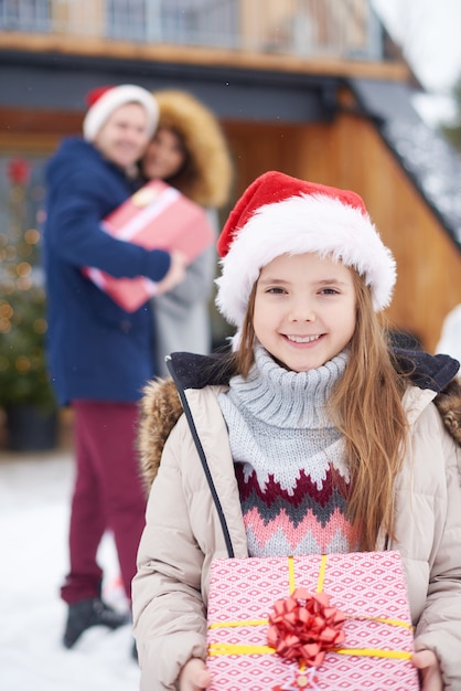 La fille était très bonne fille cette année