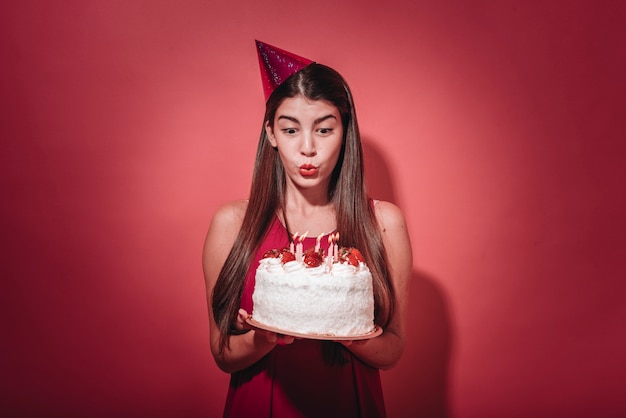 Photo gratuite fille fête d'anniversaire