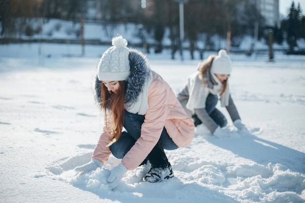 les filles en hiver