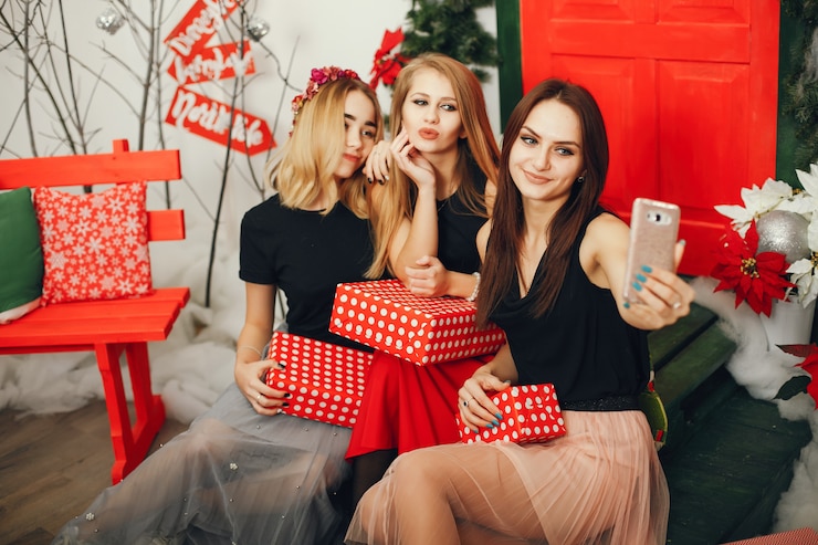 Photo gratuit filles de noël