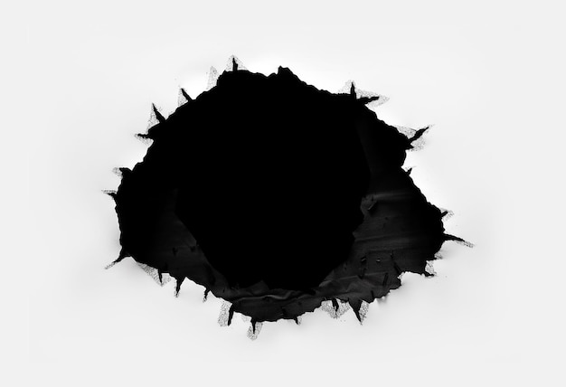 Photo gratuite fissuré avec un trou noir au milieu