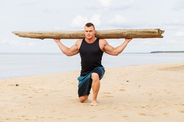 Fitness sur la plage