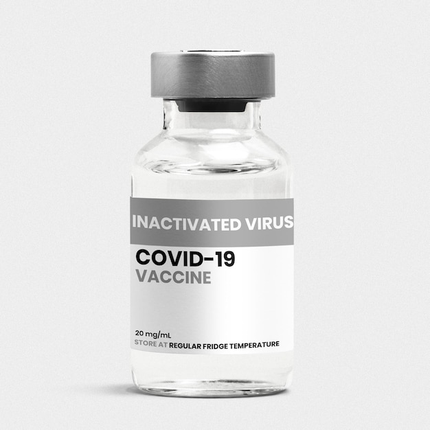 Flacon en verre d'injection de vaccin contre le virus inactivé COVID-19