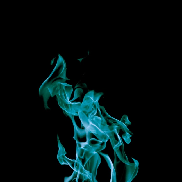 Flamme bleue sur noir