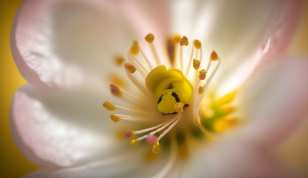Photo gratuite une fleur au centre jaune