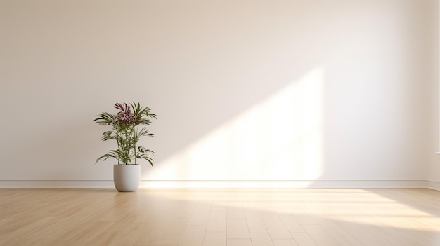 Photo gratuite une fleur d'intérieur sur le fond d'un mur blanc