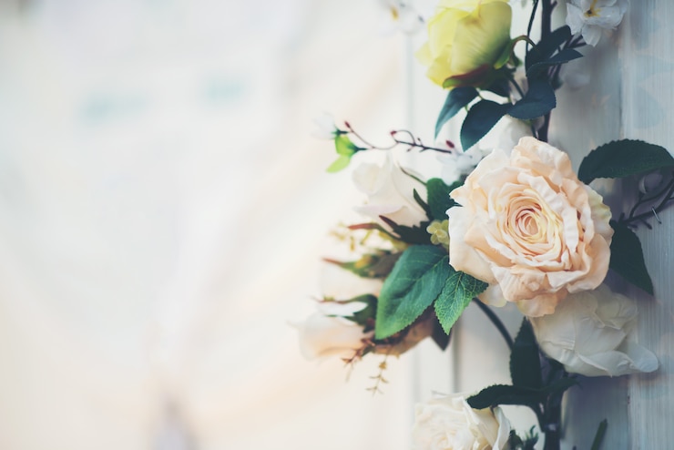 Photo gratuit fleur en mariage