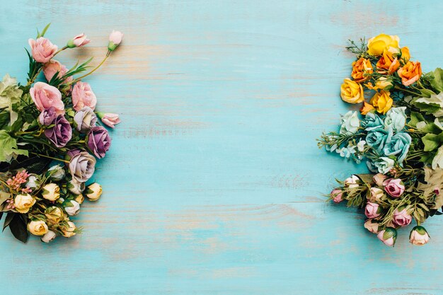 Fleurs avec espace copie au milieu.