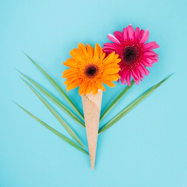 Fleurs de Gerbera vives dans la composition