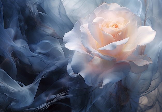 Photo gratuite des fleurs de rose 3d avec un tissu