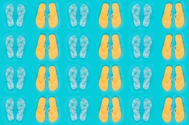 Photo gratuite flip flop motif pour l'été