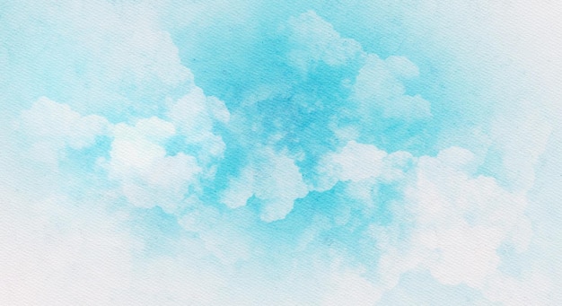fond aquarelle bleu nuageux