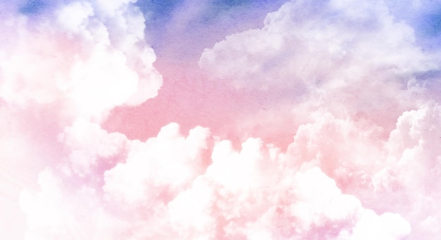Photo gratuite fond aquarelle nuage rêveur