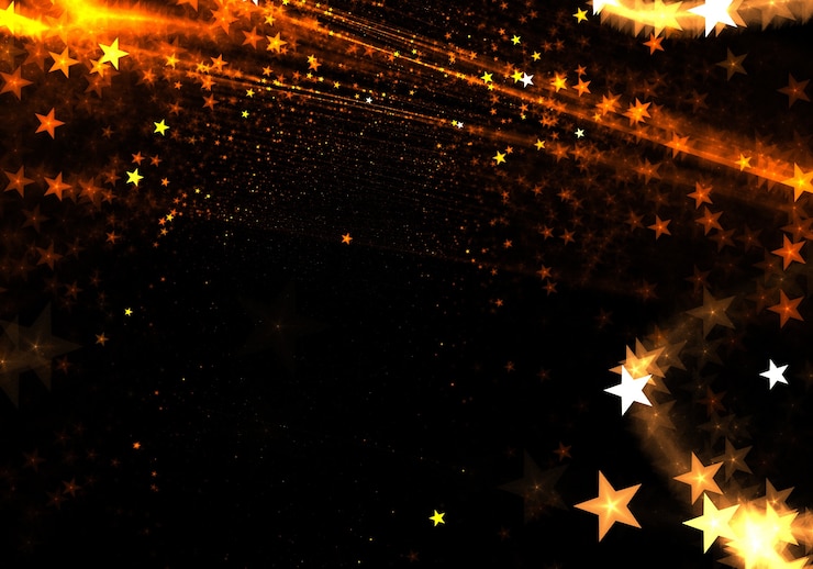 Photo gratuit fond brillant d'étoiles dorées